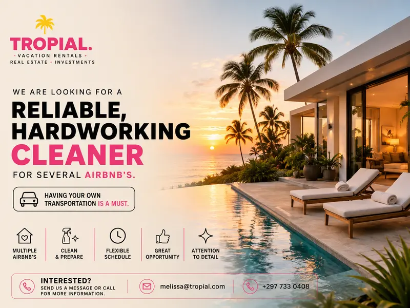 Agent d’Entretien Recherché à Aruba – Locations de Vacances
