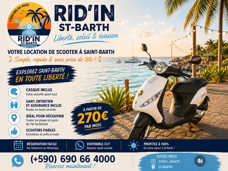 Scooterverhuur in St-Barth | Dag- & Maandverhuur