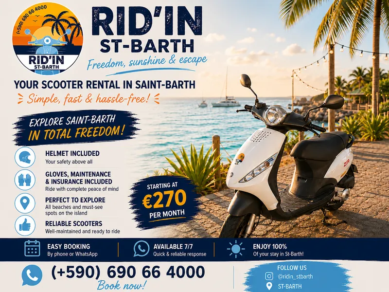 Scooterverhuur in St-Barth | Dag- & Maandverhuur