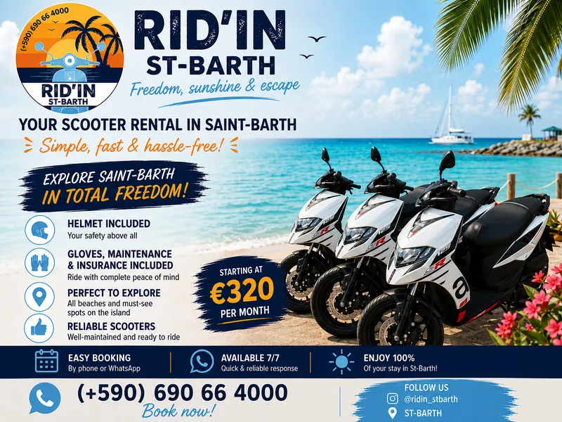 Scooterverhuur in St-Barth | Dag- & Maandverhuur